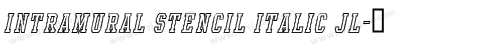 Intramural Stencil Italic JL字体转换